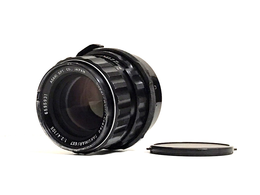 Asahi Super-Multi-Coated TAKUMAR 6×7 105mm F2.4 中判カメラ 短焦点レンズ